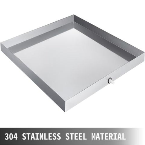 27 x 25 x 2.5 in. 304 Stainless Steel Washing Machine Drain Pan I496