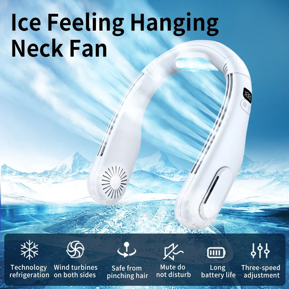 Portable Neck Fan with Semiconductor Cooling, 3 Speeds, LED Display Z162746