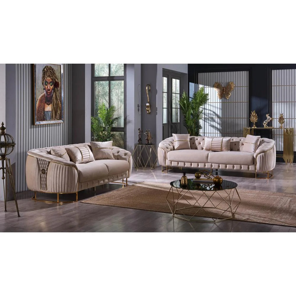 Beige Loveseat J5911