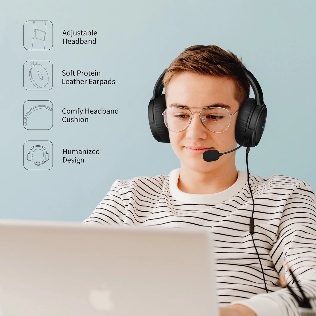 Blue Wired Headset with Mic K279837