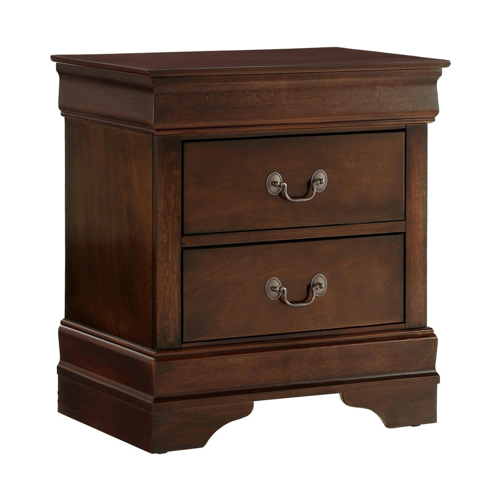 Cherry Brown Wooden Night Stand with Drawer R973119