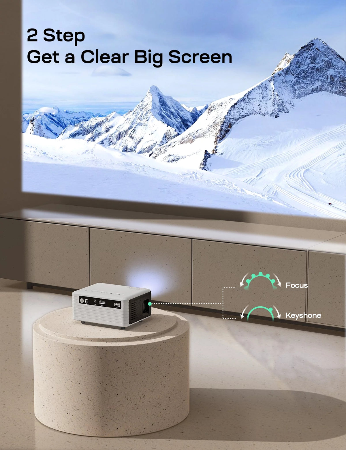 1080P 4000 Lumens LED Portable Projector V29229