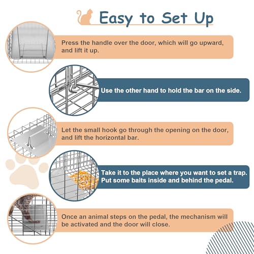 32" X 12.5" X 12" Steel Animal Cage Trap W796261