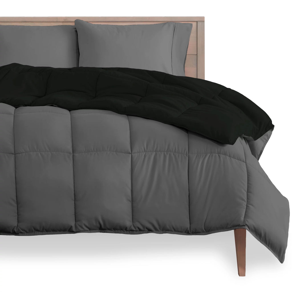 King Black 100% Polyester Plush Comforter X949337