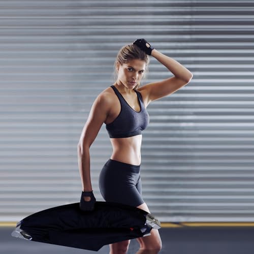 40"/48" Foldable Mini Trampoline with Adjustable Handle Resistance Bands R1478