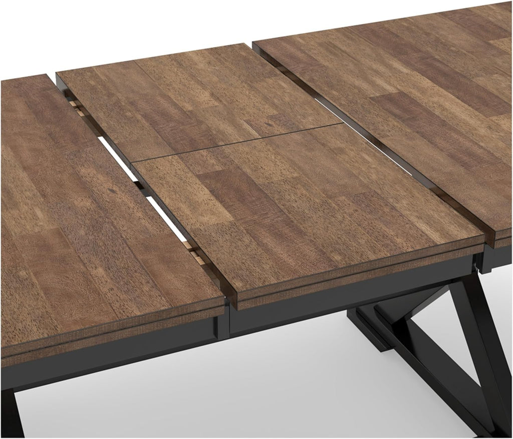 Black & Dark Brown Dining Extension Table Y84221