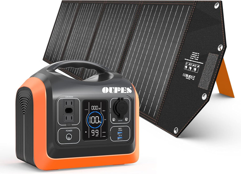 Solar Generator 1200W 992Wh LiFePO4 Battery Backup with 3 110V AC Outlet E894