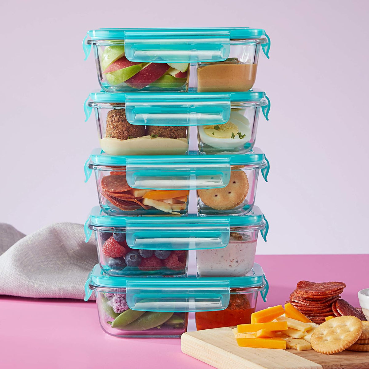 10-Pc Divided Glass Food Storage Containers Set H551890