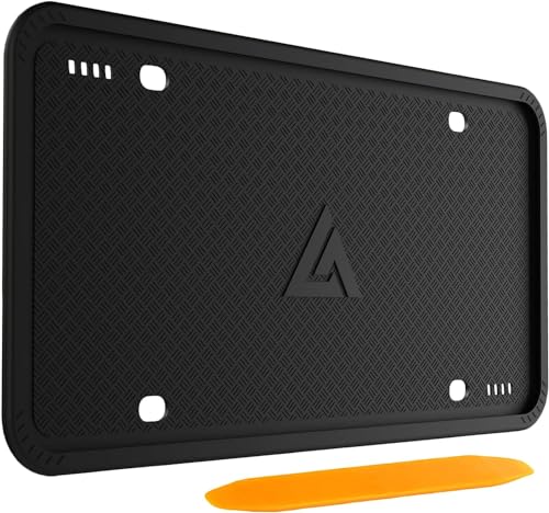 Black Silicone License Plate Frame 2 Pack X751