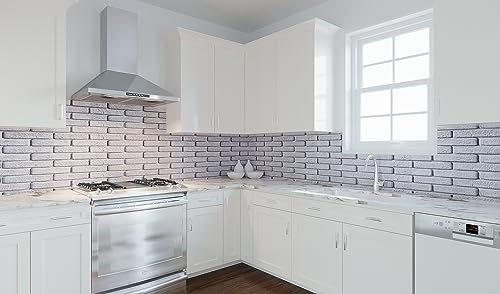 10Pcs 3D Wall Panels Peel and Stick PVC Faux Stone Backsplash U386307