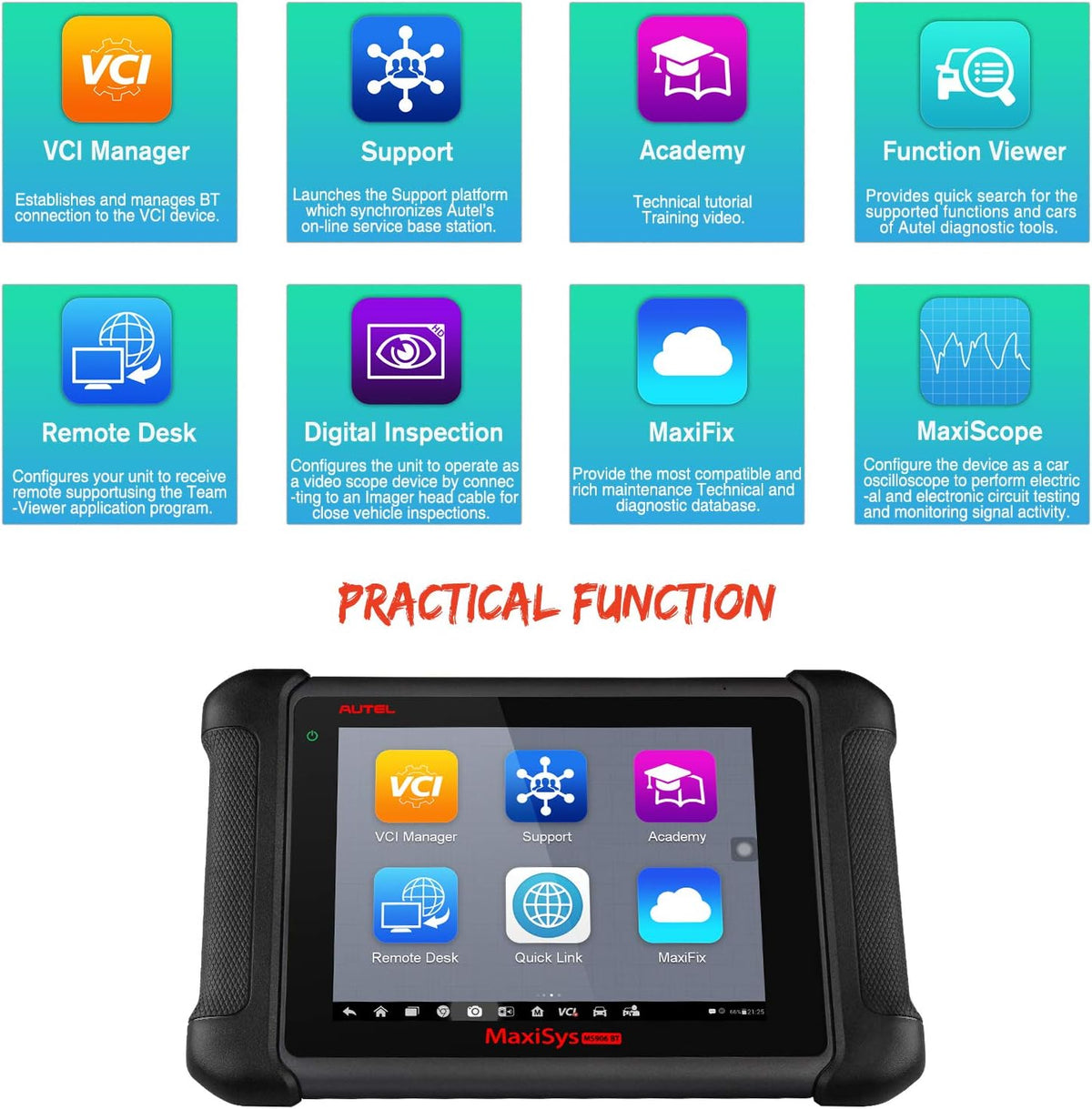 Automotive Scan Tool with ECU Coding and Bi-Directional Control B105321