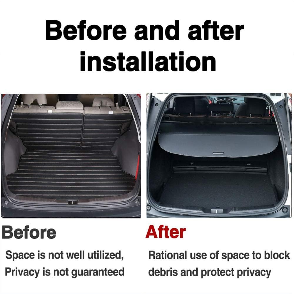 Black Retractable Rear Trunk Cover for Honda CRV L247481