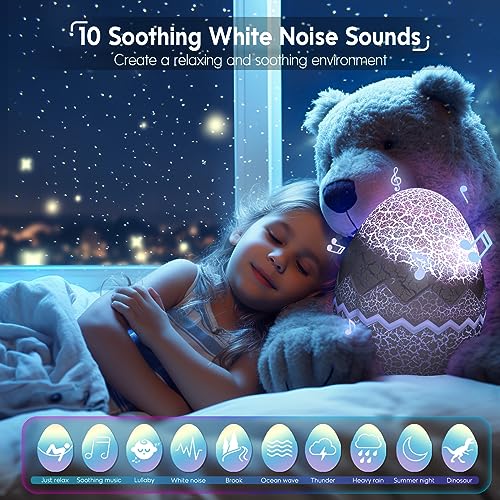 Star Projector with Bluetooth Speaker and White Noise Y1906