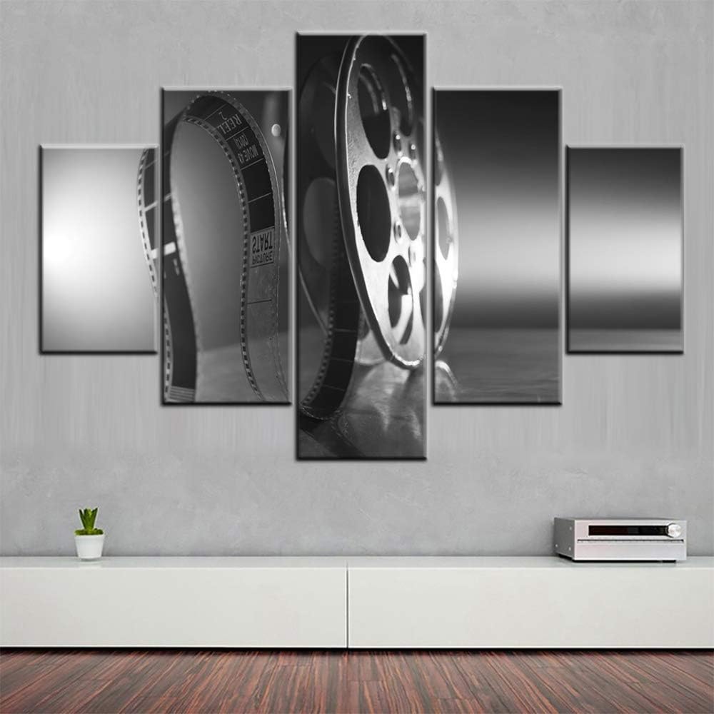 Vintage Film Clapper Movie Projector 5 Piece Canvas Wall Art V12305