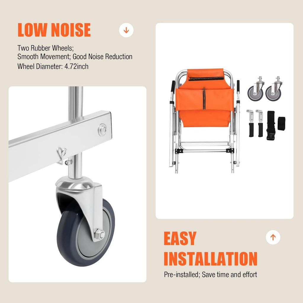 Orange Foldable Transport Wheelchair P983