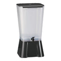 Black 5-Gallon Polypropylene Plastic Beverage Dispenser Y4975