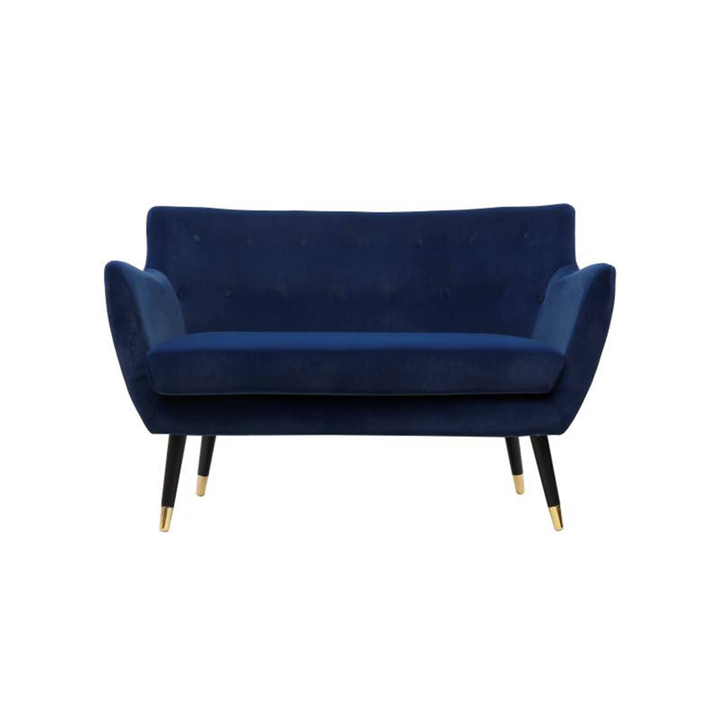 Grey Velvet Small Sofa with Wooden Legs G518