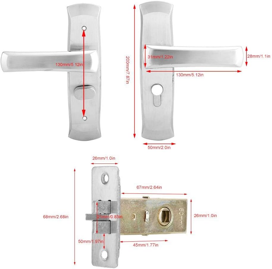 Stainless Steel Dual Tongue Door Lock Pack of 2 Z494857