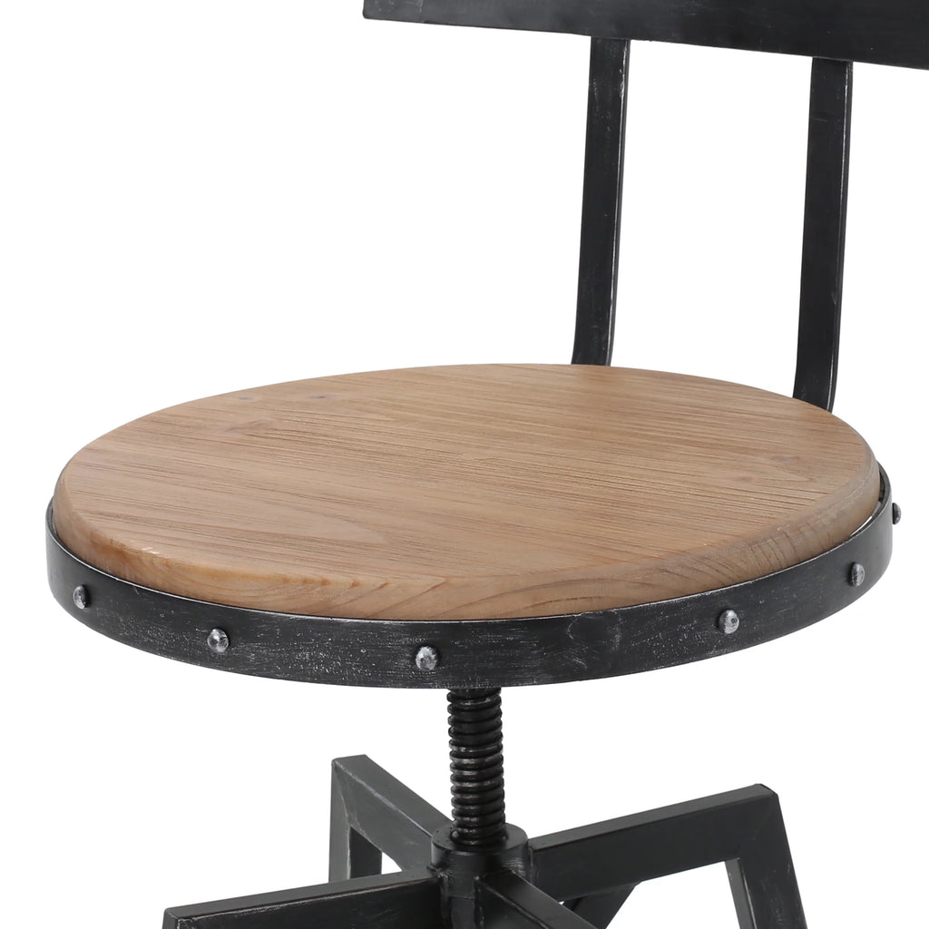 Adjustable Height Swivel Barstools Set of 2 E57848