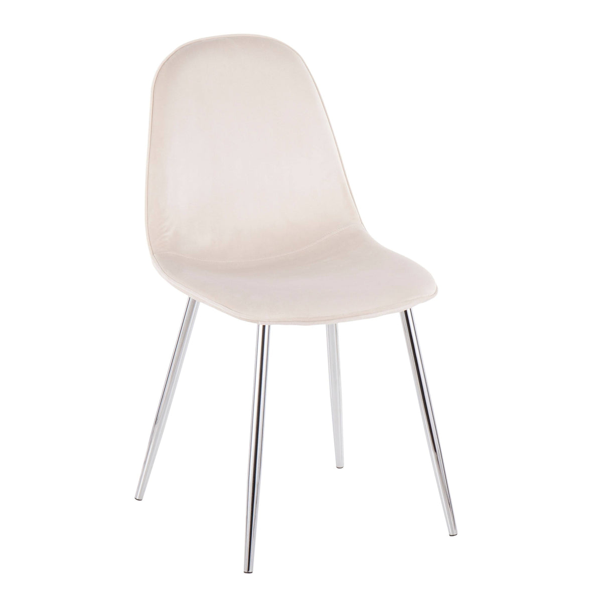 Cream Velvet Pebble Chair Set of 2 F482