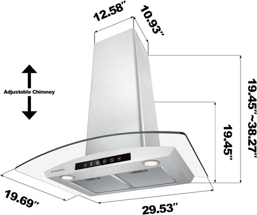 30 inch Wall Mount Stainless Steel Range Hood T19775