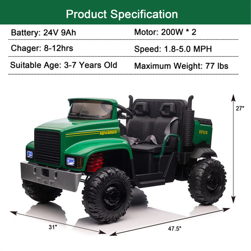 24V 2 Seater Ride on Dump Truck with Remote X15362