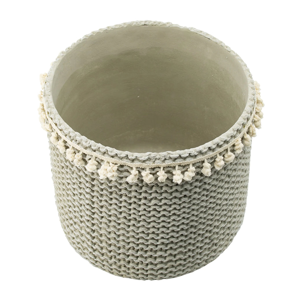 Large Round Basket Planters with Tassel - 13.75" - 2ct N2471