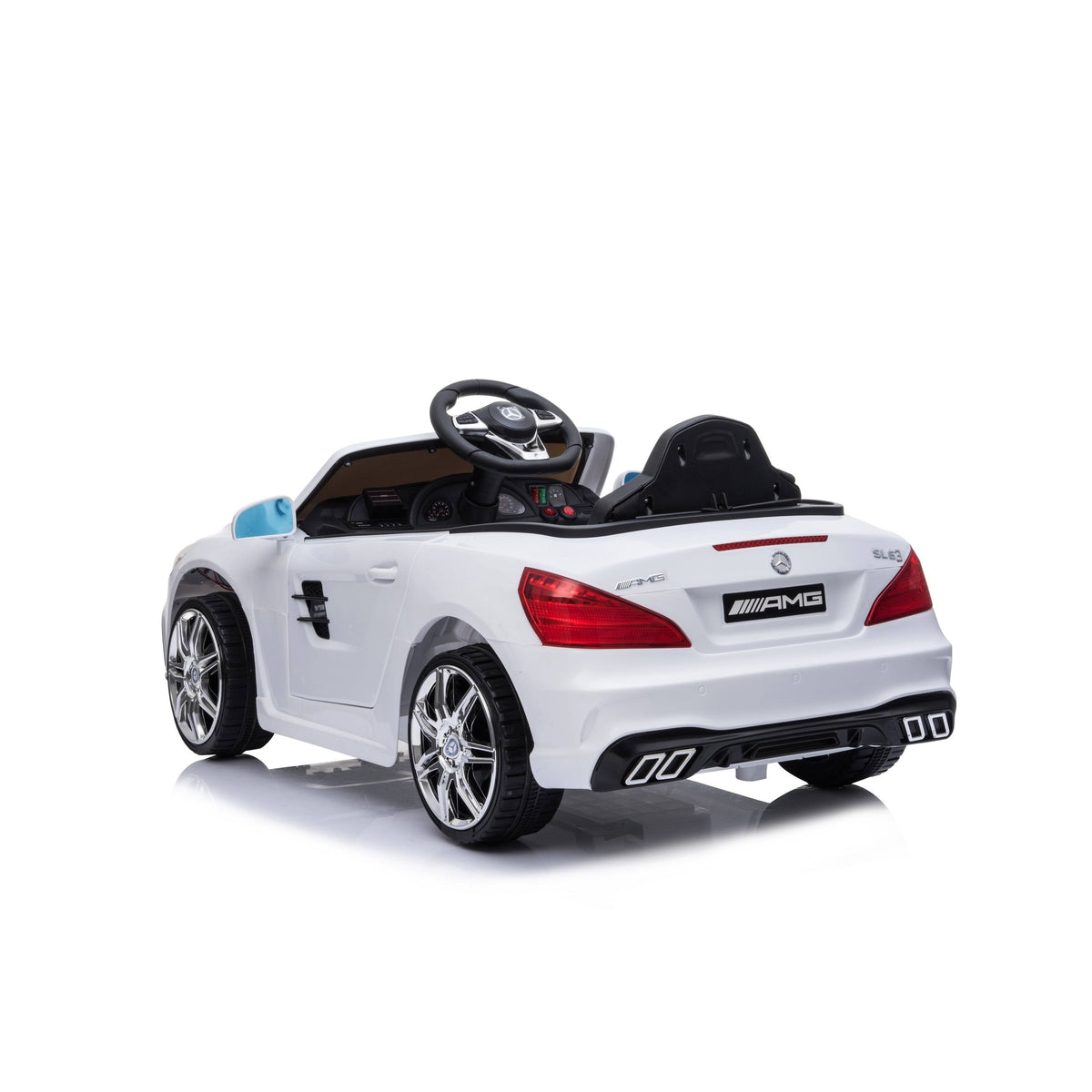 White 12V Ride-On Car E4281