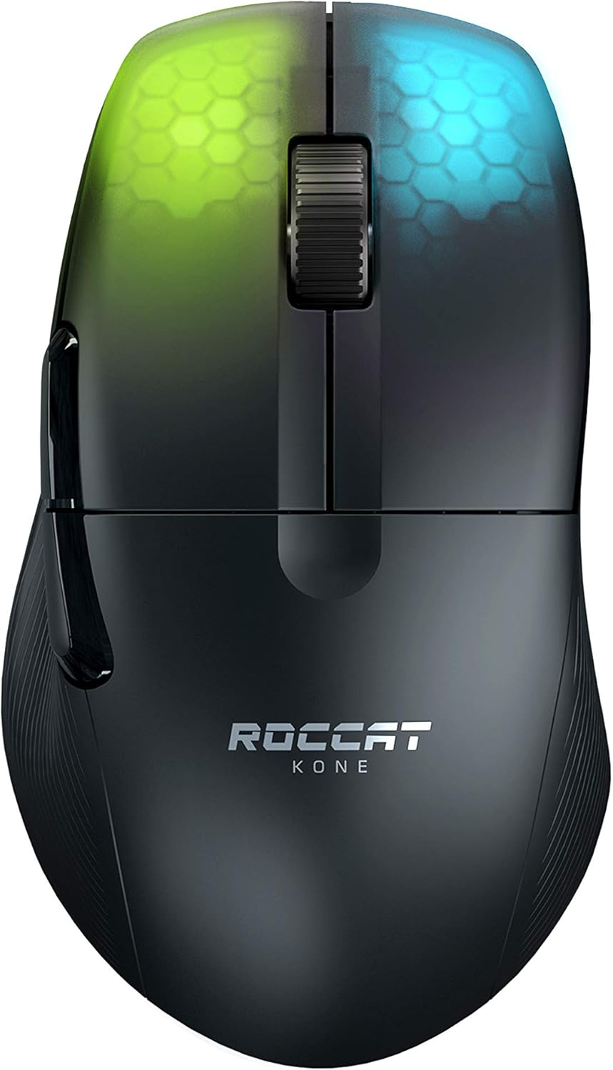 Black Wireless Ergonomic Gaming Mouse with 19K DPI Optical Sensor M178663
