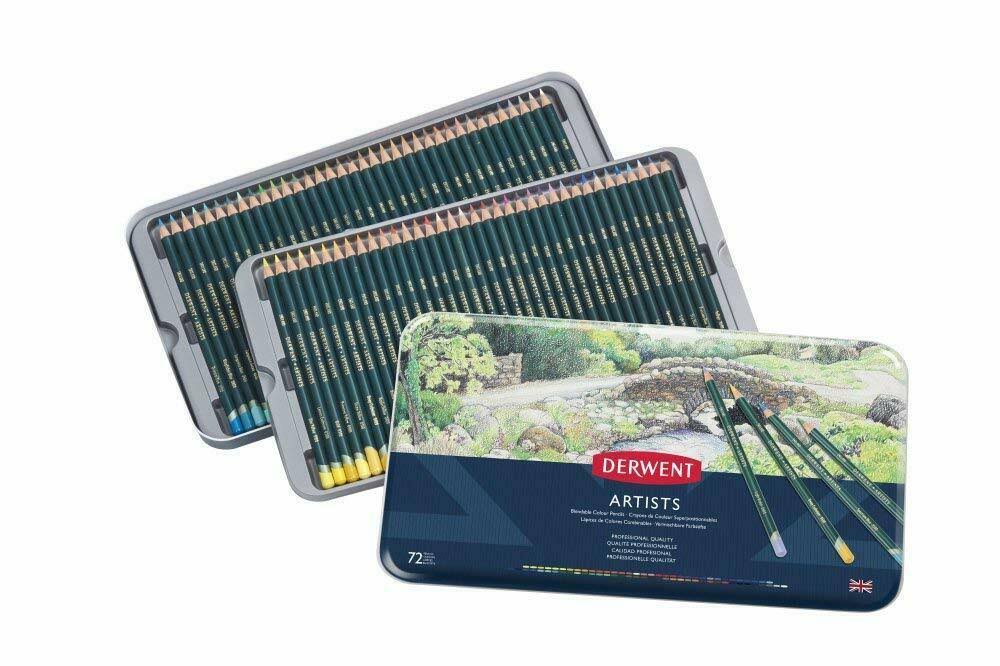 72 Count Artists Colored Pencils in Metal Tin P99063