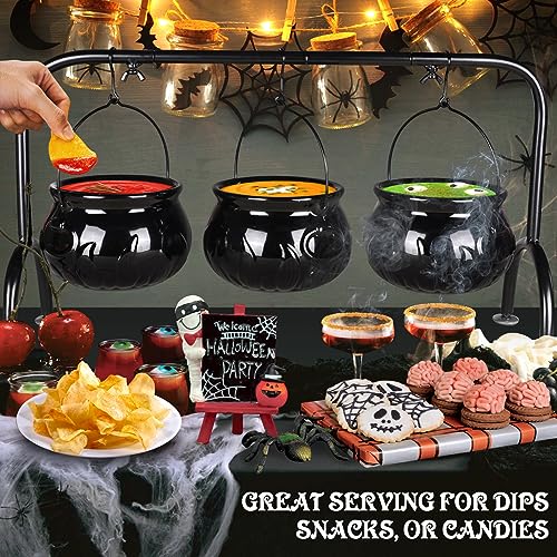 3 Ceramic Witches Cauldron Serving Bowls Set U3681
