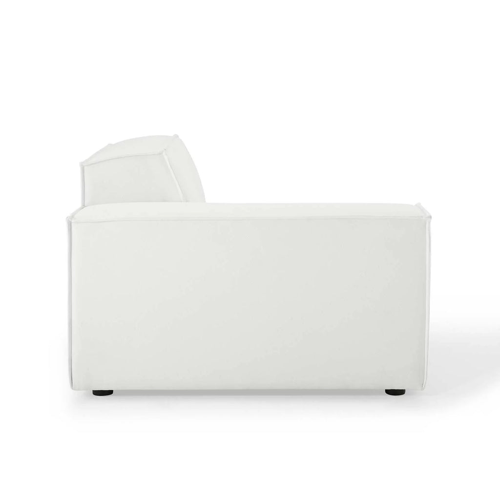 White Right-Arm Sectional Sofa Chair A7895