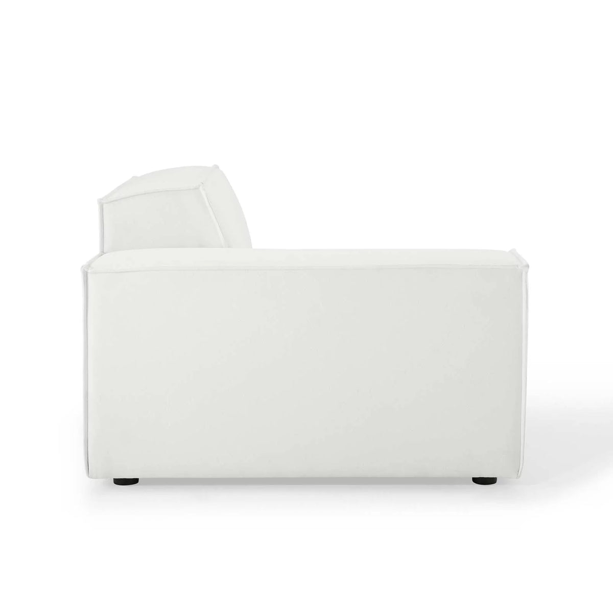 White Right-Arm Sectional Sofa Chair A7895