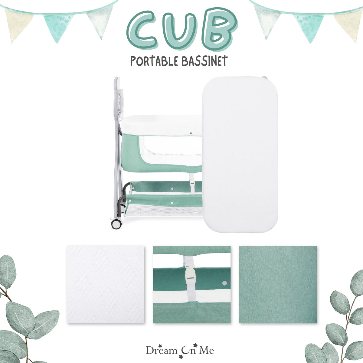 Portable Bassinet with Locking Wheels C123