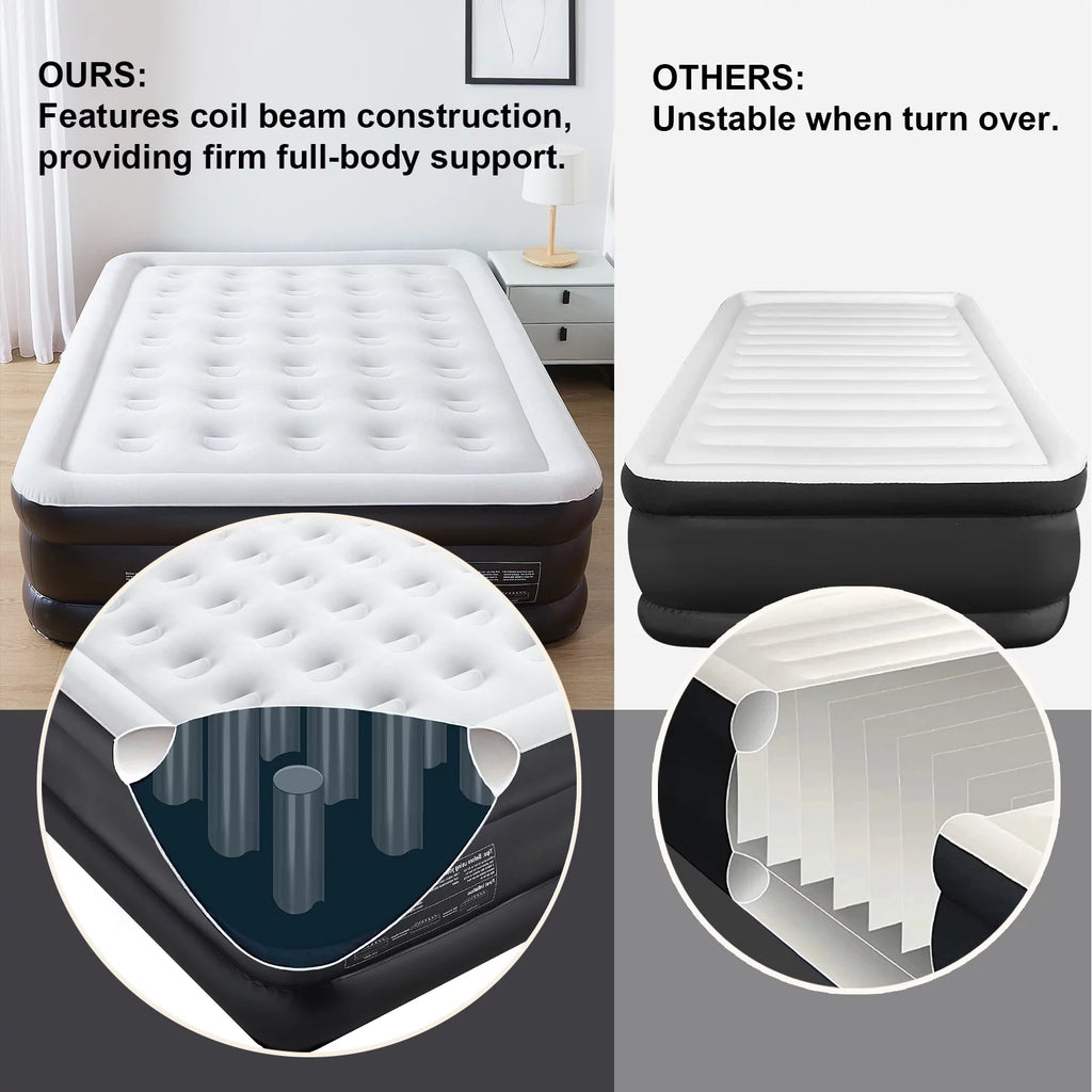 Queen Size Air Mattress with Built-in-Pump L666840