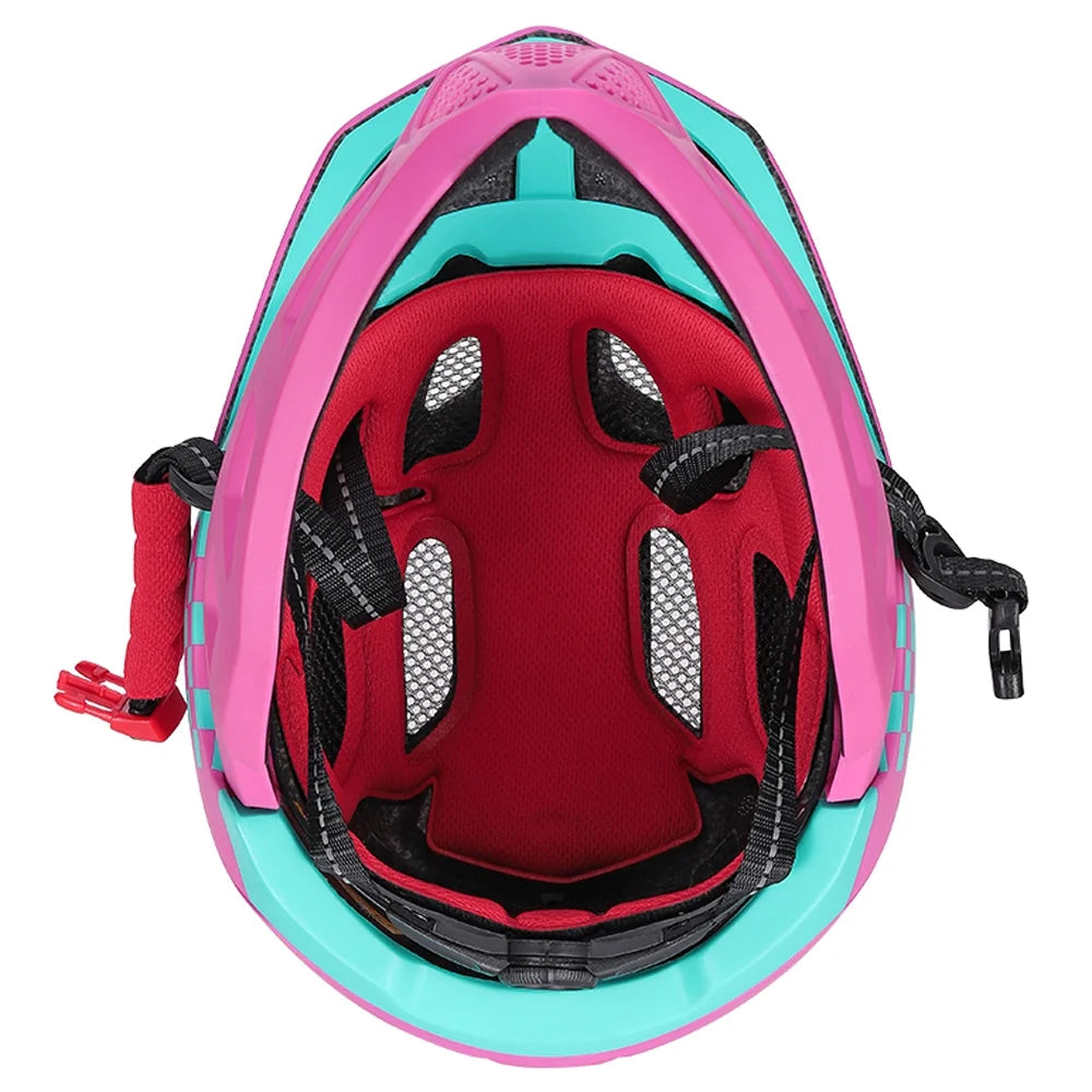 Kid Bike Full Face Helmet with Taillight and Detachable Chin Guard G335
