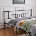 King Size Black Metal Bed Frame with Headboard and Footboard Q38623