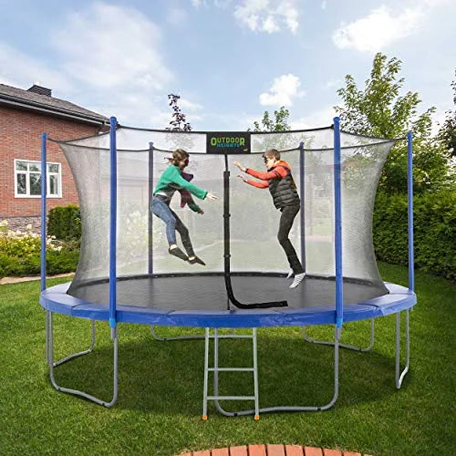 Blue 10 feet Round Trampoline with Safety Net Enclosure and Vinyl Pad Z2909