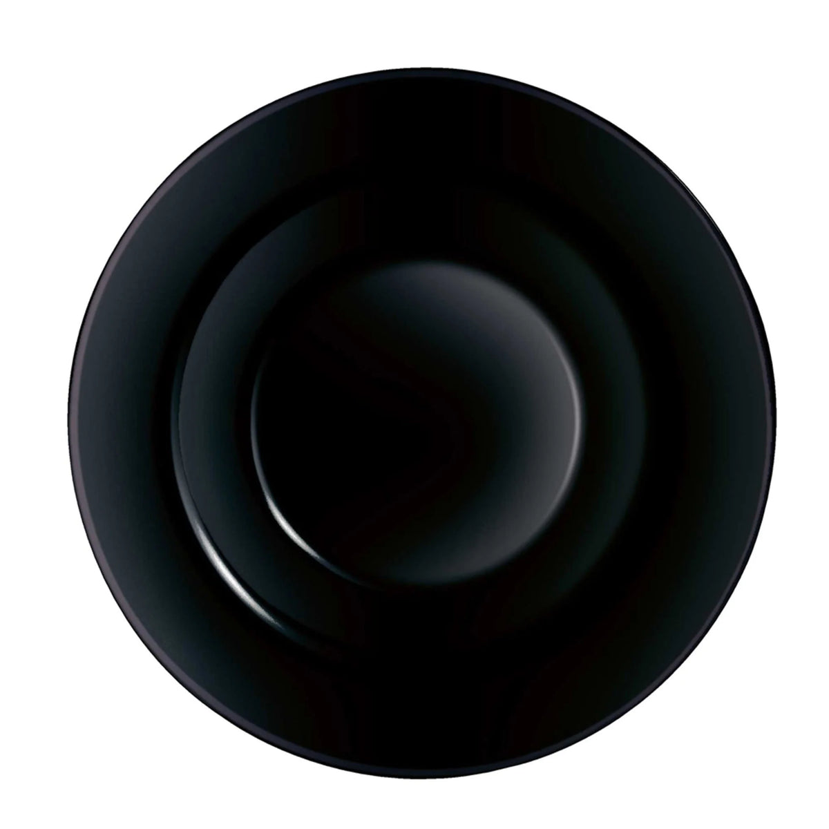 Black Glass Round Pasta Plate S849640