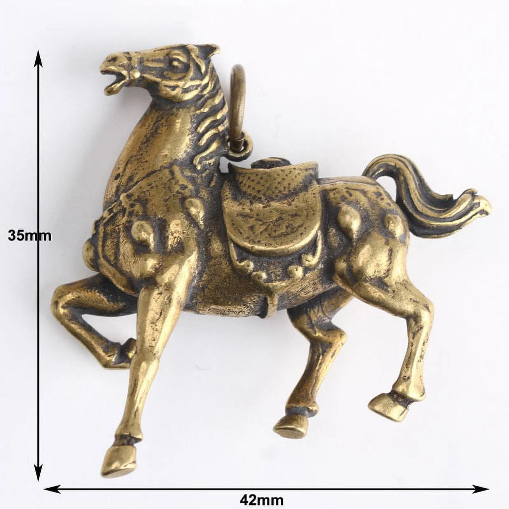Solid Copper Race Horse Miniature Figurines Desk Decor Ornament Handmade Crafts J75091