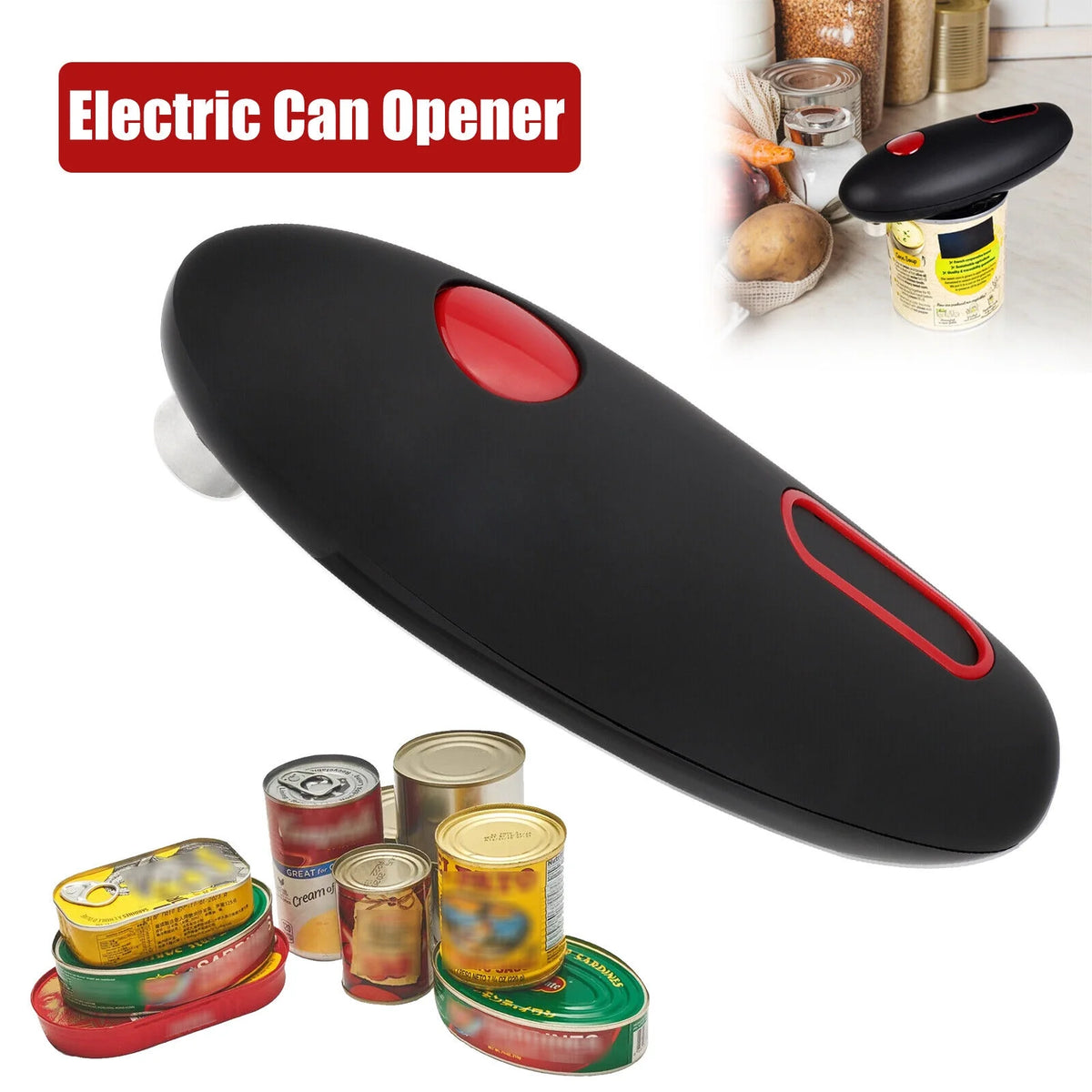 Automatic Electric Can Opener Stainless Steel V6054