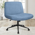 Beige Armless Cross Legged Office Chair with Wheels Z6715