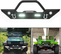 Front Bumper with Winch Plate LED Lights D-rings D6748