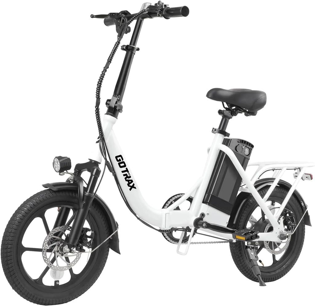 White 350W Folding Electric Bike Z61320