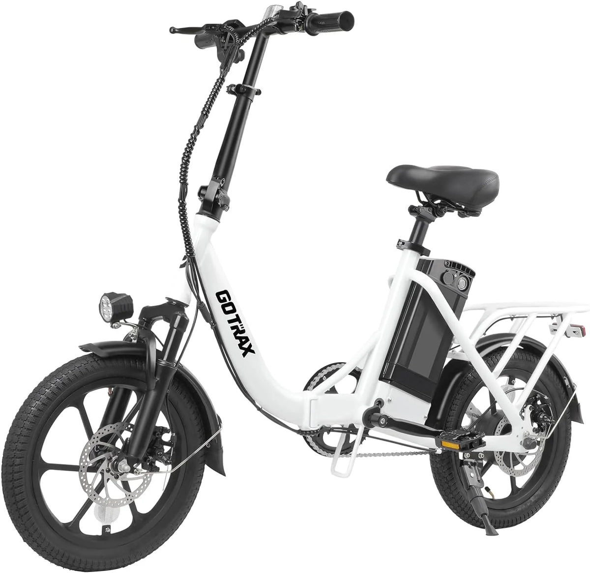 White 350W Folding Electric Bike Z61320