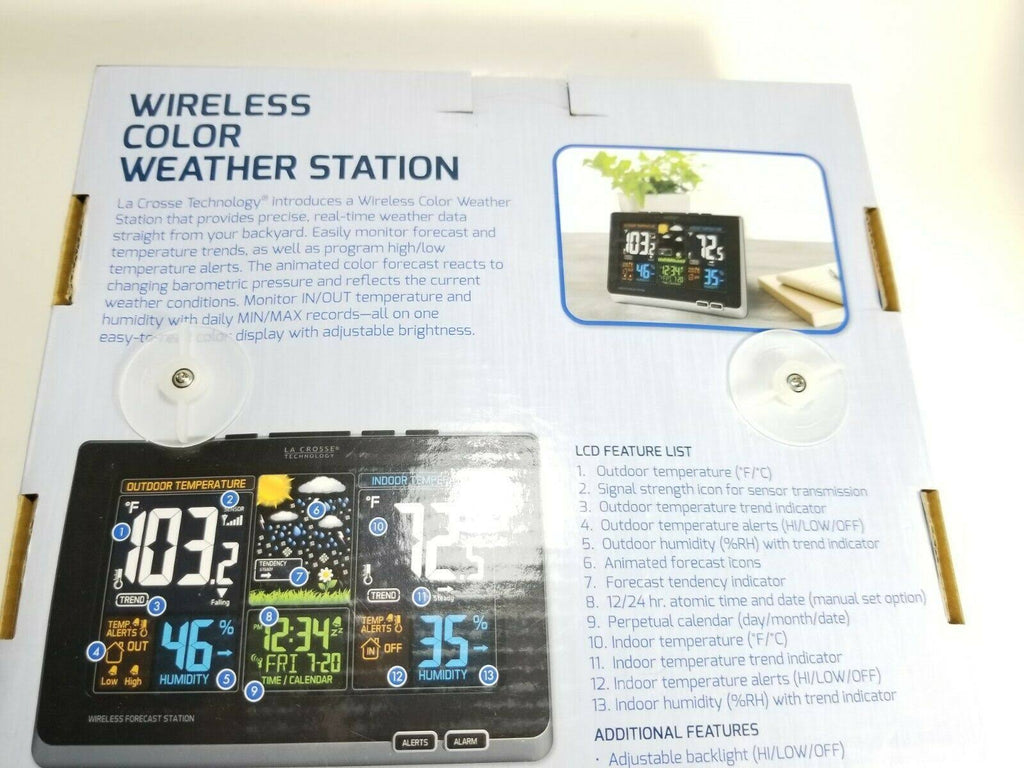 White Wireless Atomic Digital Color Forecast Station R729791