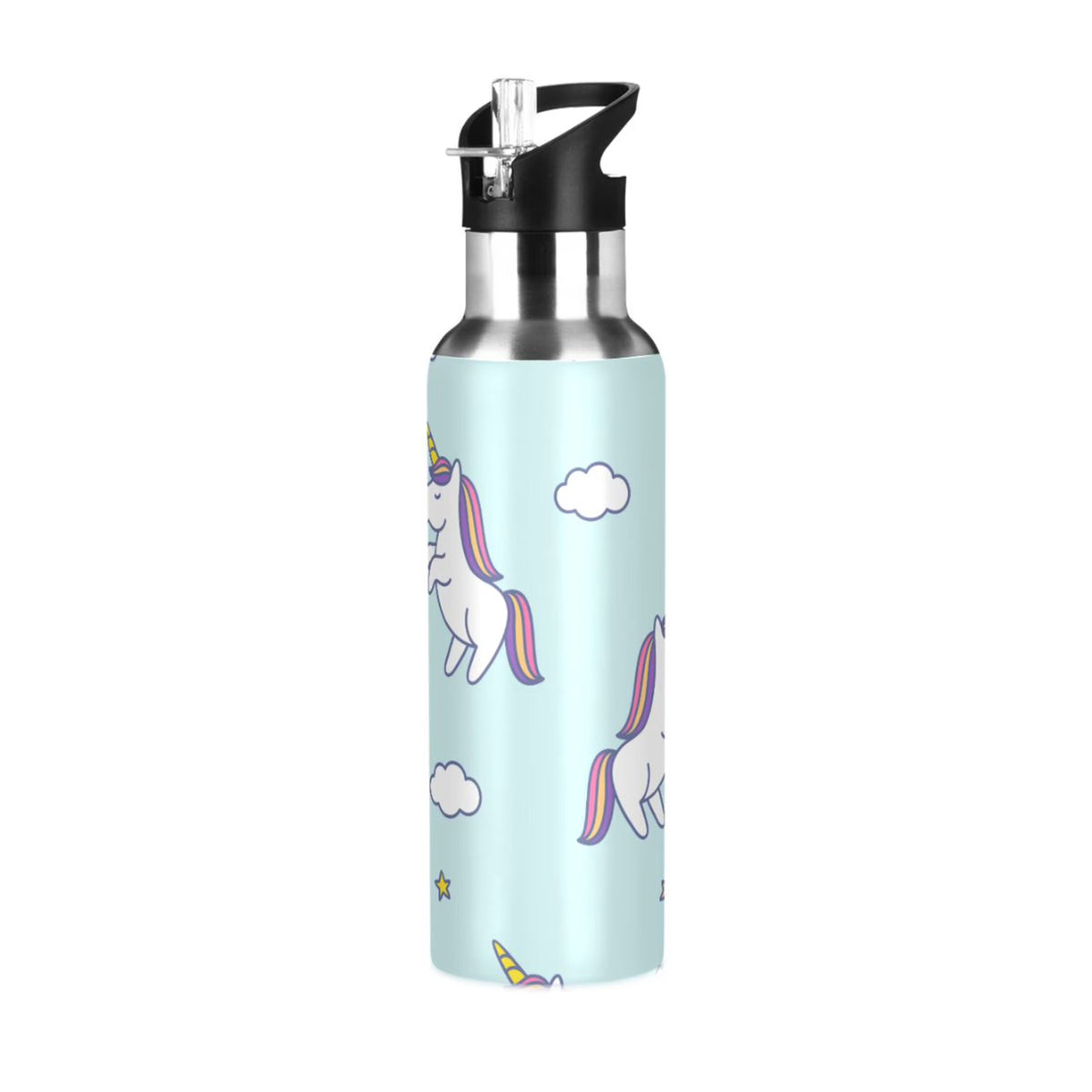 Stainless Steel Insulated Water Bottle with Straw Lid B49541