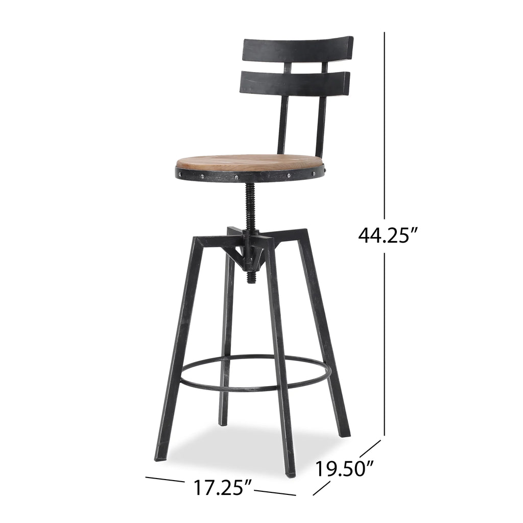 Adjustable Height Swivel Barstools Set of 2 E57848