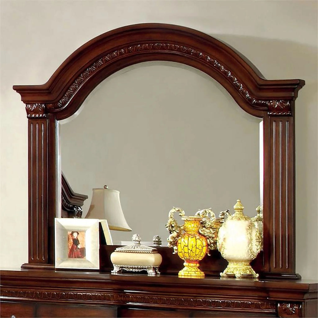 Cherry 2-Piece Wood Dresser and Mirror O37587