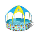 8' x 20" Round Above Ground Swimming Pool with Canopy P912151